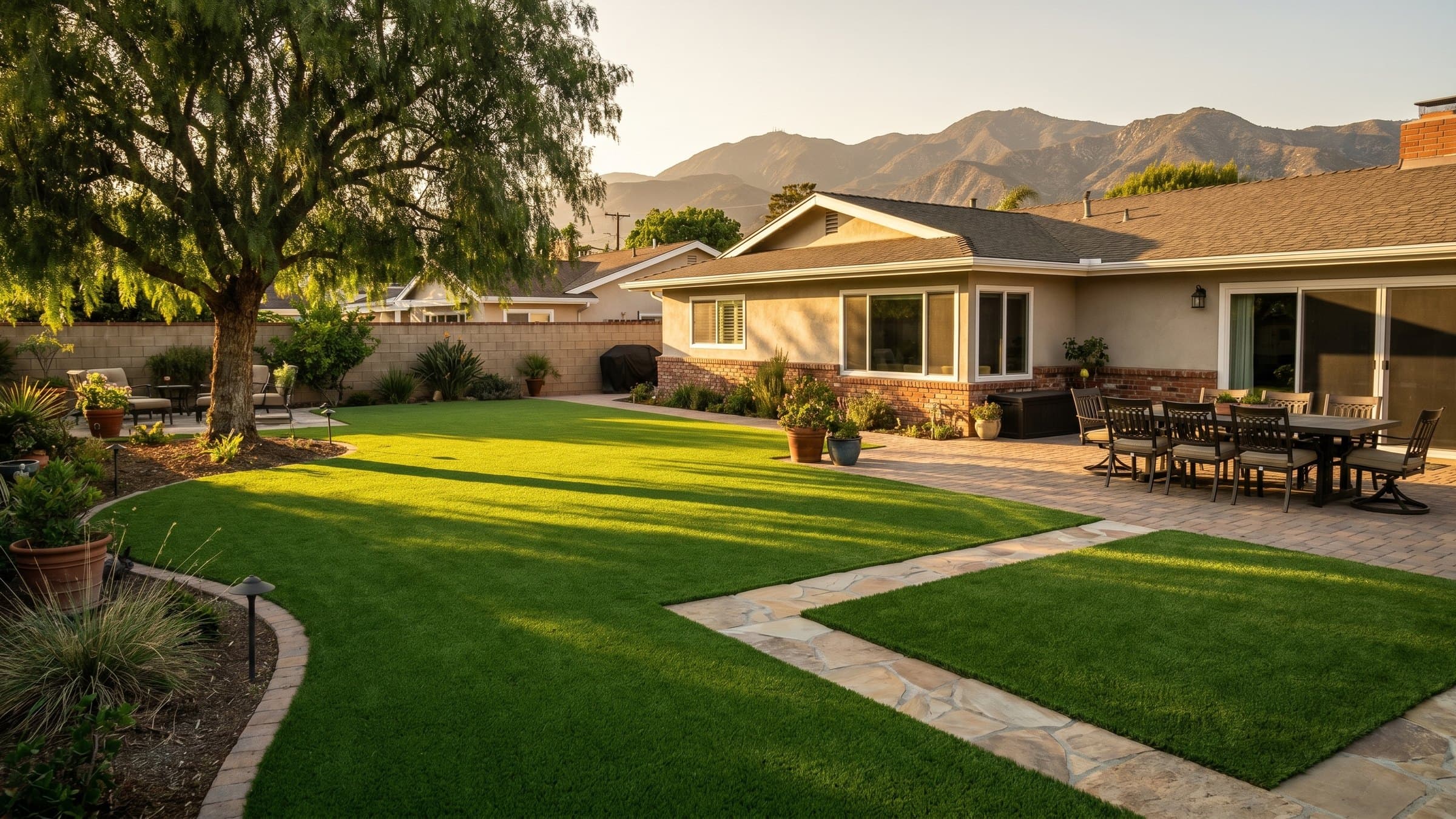 Artificial turf installation in Anaheim, CA