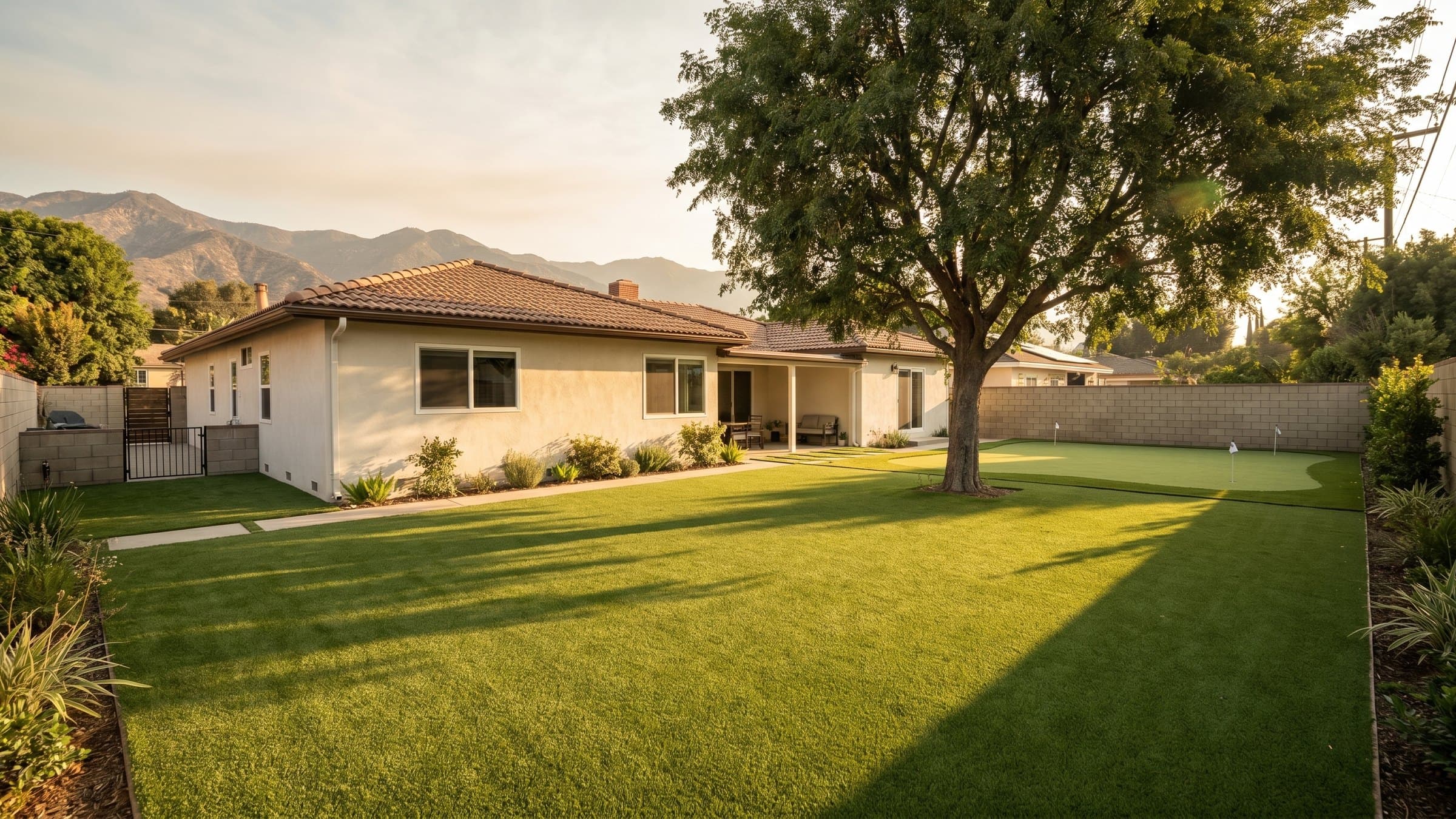 Artificial turf installation in Burbank, CA