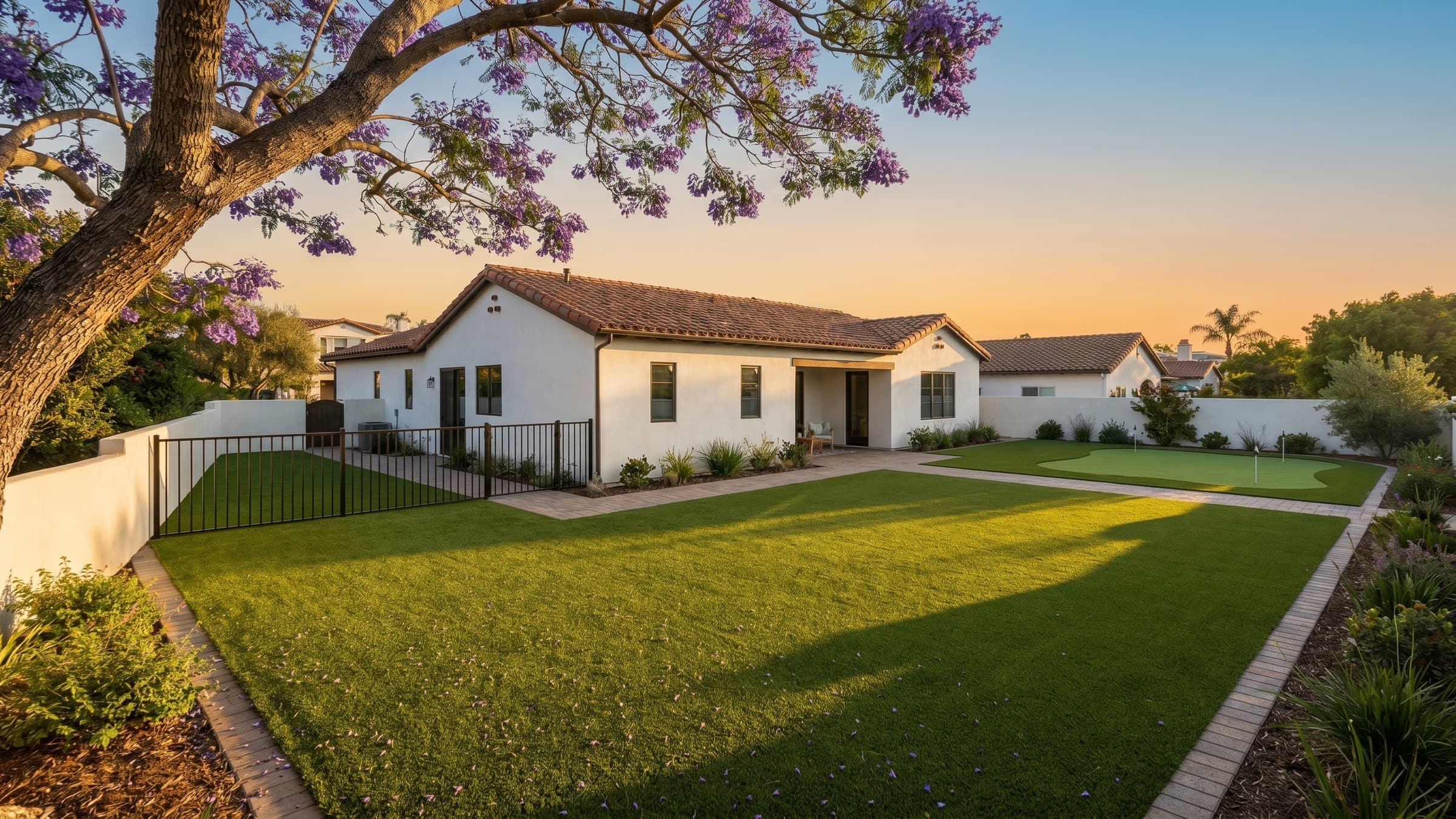 Artificial turf installation in Encinitas, CA
