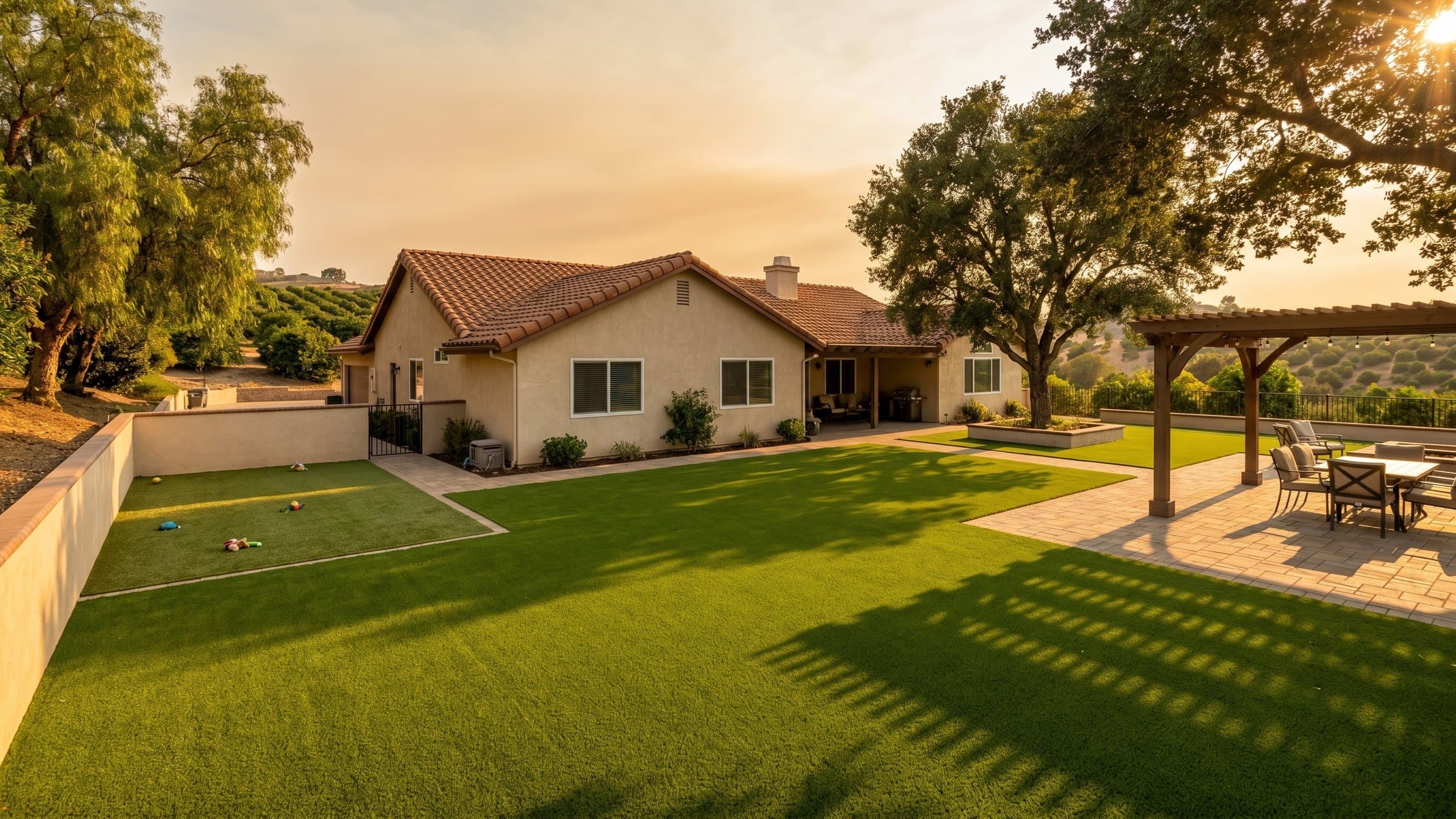 Artificial turf installation in Escondido, CA