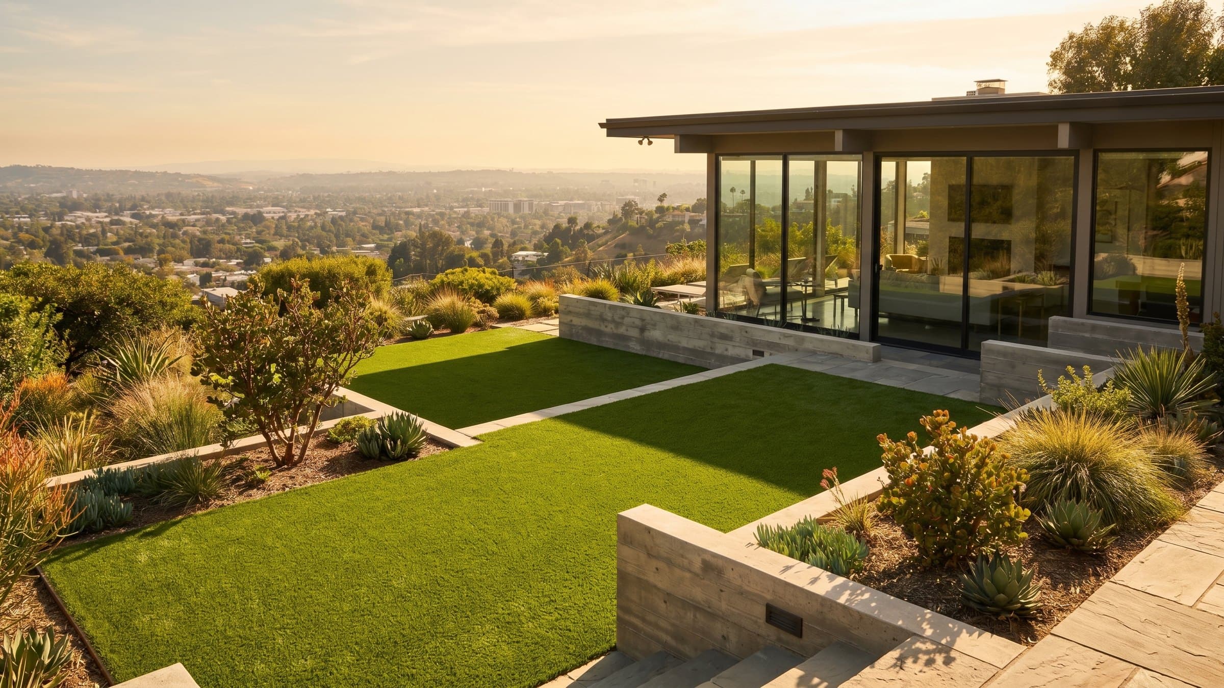 Artificial turf installation in Glendale, CA