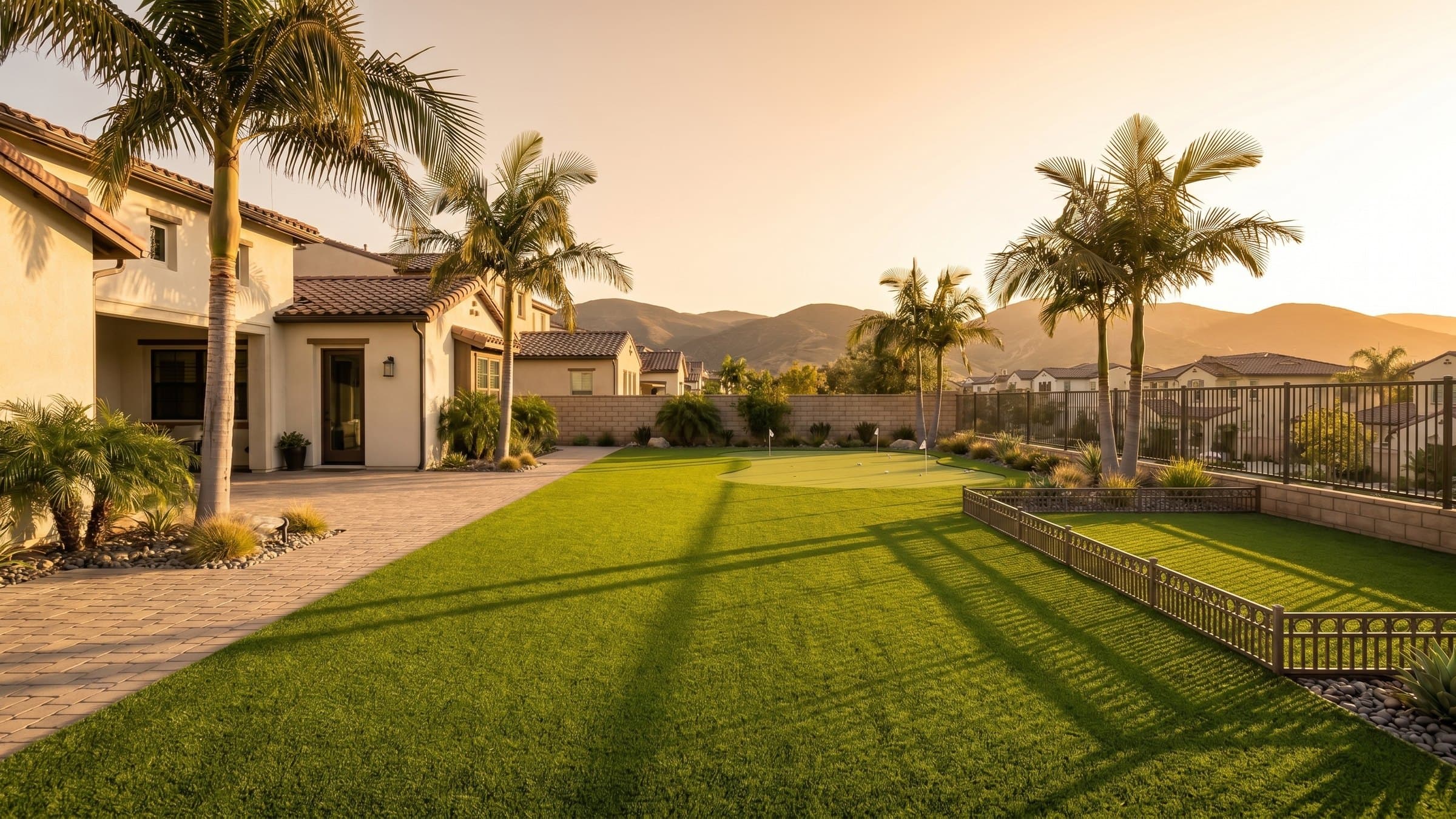 Artificial turf installation in Irvine, CA