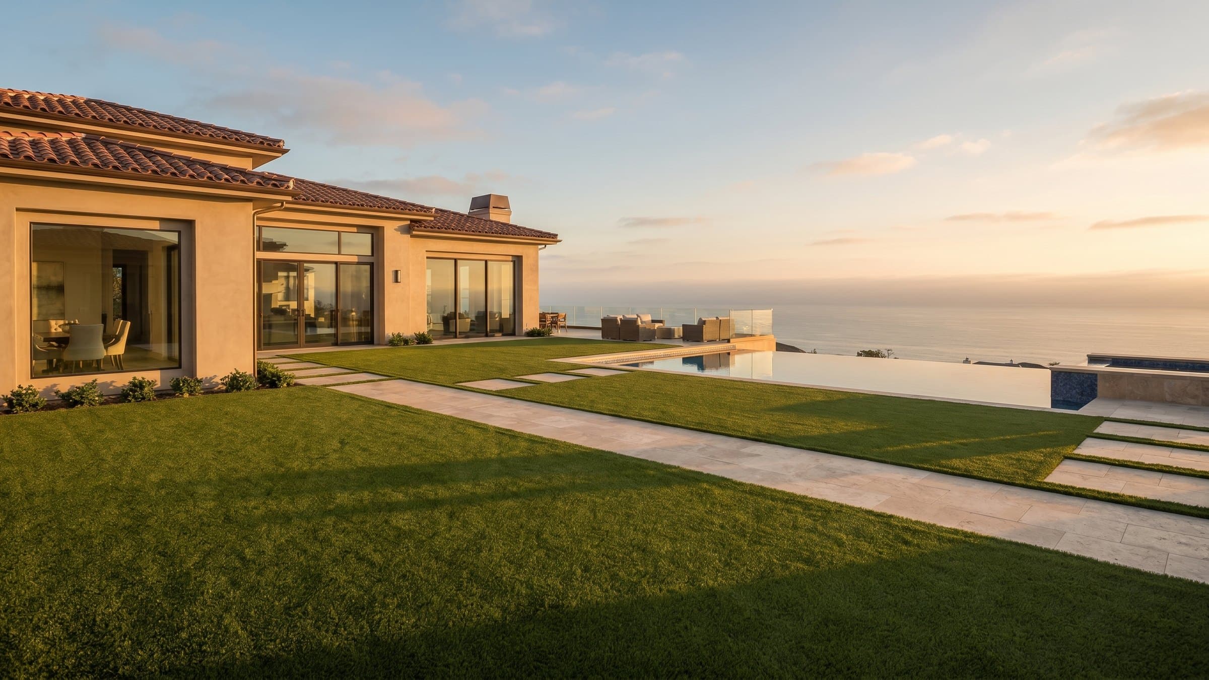 Artificial turf installation in La Jolla, CA