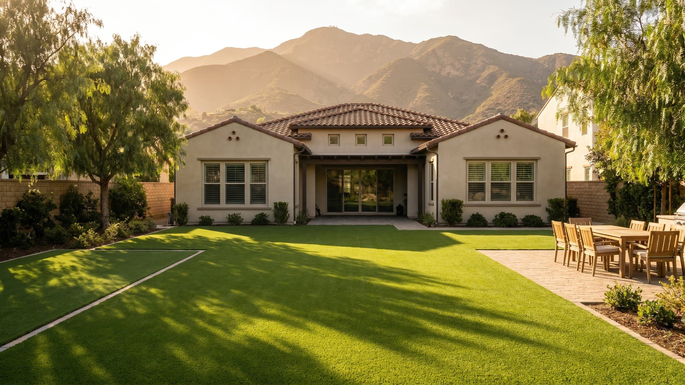 Artificial turf installation in Mission Viejo, CA