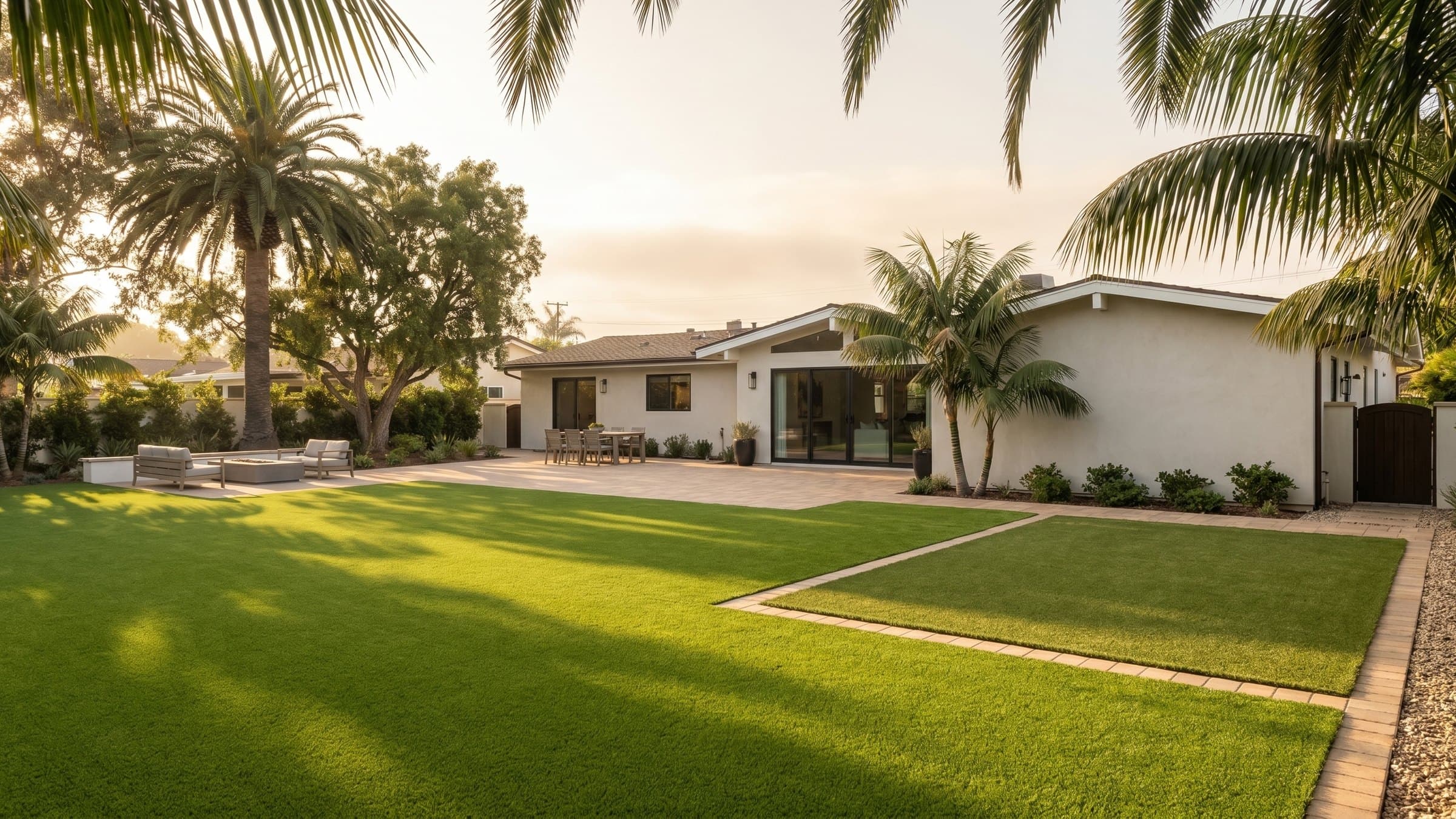 Artificial turf installation in Oceanside, CA