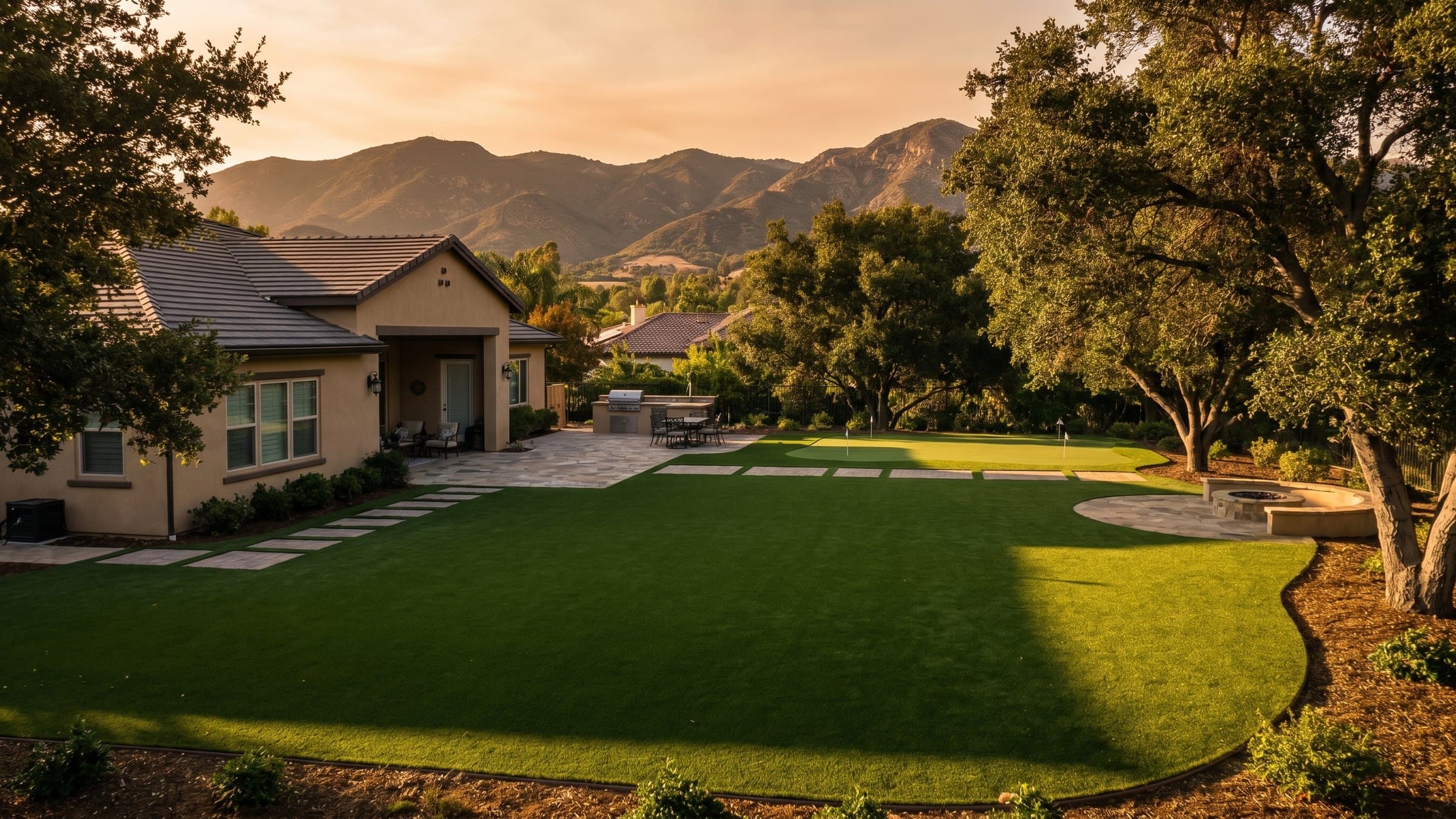 Artificial turf installation in Simi Valley, CA