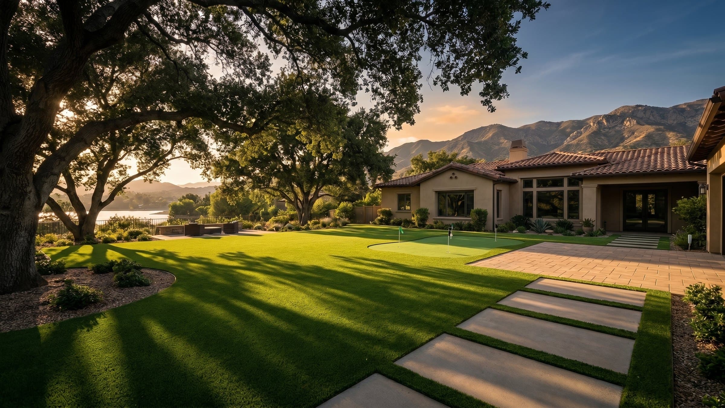 Artificial turf installation in Westlake Village, CA
