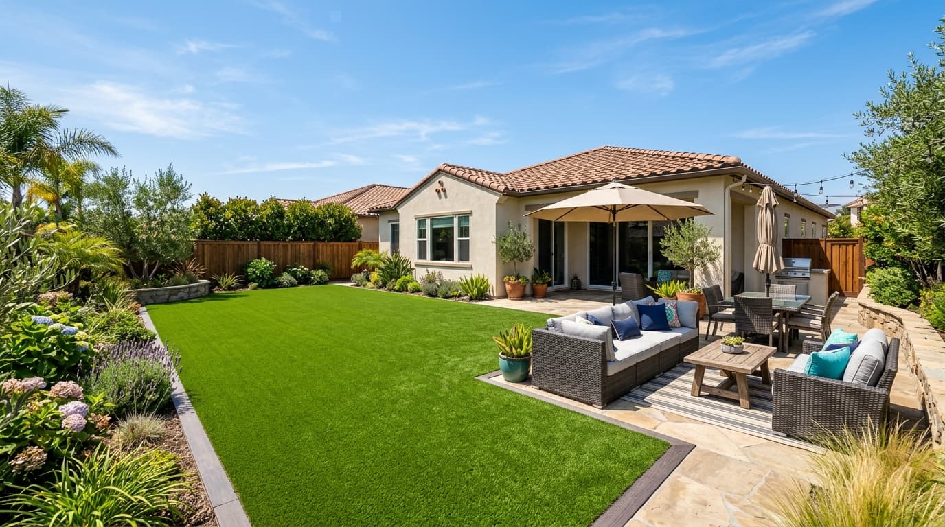 Residential Turf installation by Turf Soldier